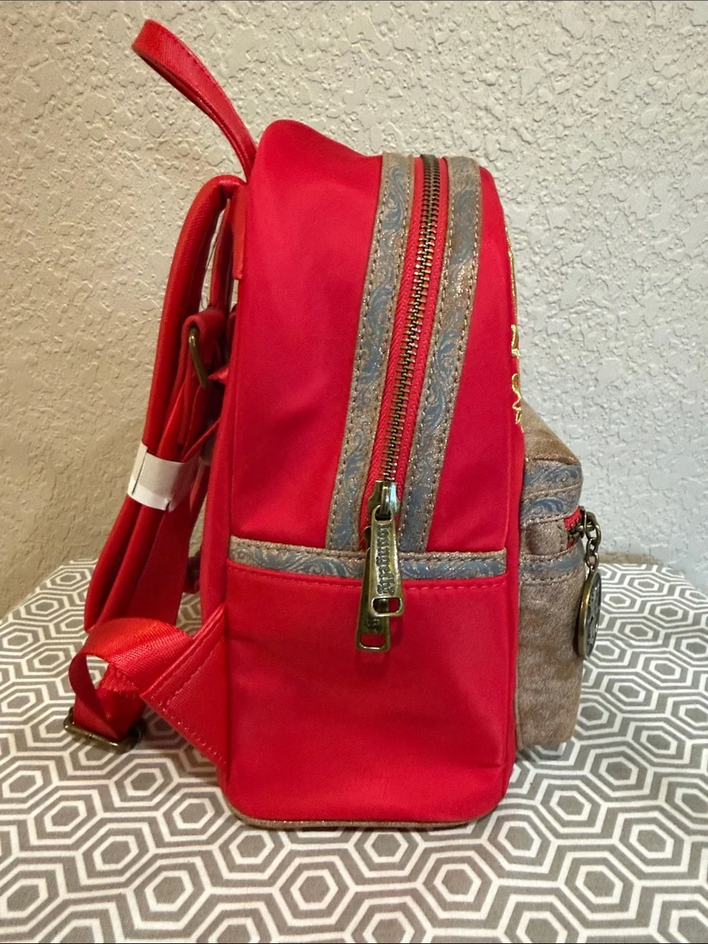Loungefly Red & Gold Game of Thrones Lion Cosplay Mini Backpack